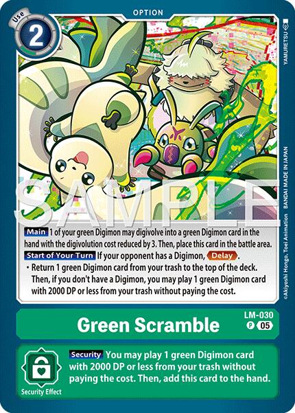 Green Scramble [LM-030] (Reprint) [Advanced Booster Digimon Generation] | Anubis Games and Hobby