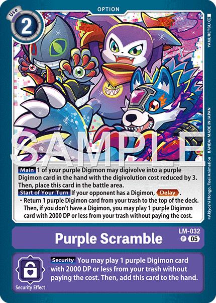 Purple Scramble [LM-032] (Reprint) [Advanced Booster Digimon Generation] | Anubis Games and Hobby