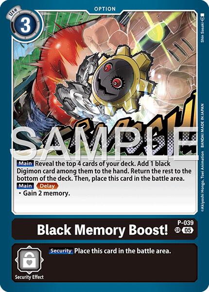 Black Memory Boost! [P-039] (Reprint) [Advanced Booster Digimon Generation] | Anubis Games and Hobby