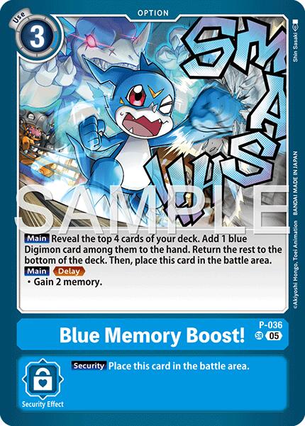 Blue Memory Boost! [P-036] (Reprint) [Advanced Booster Digimon Generation] | Anubis Games and Hobby