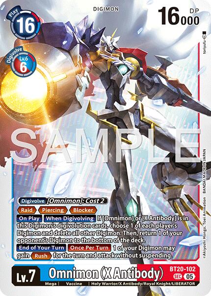 Omnimon [BT20-102] (X Antibody) (Reprint) [Advanced Booster Digimon Generation] | Anubis Games and Hobby