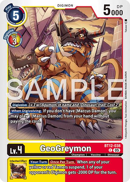 GeoGreymon [BT12-038] - BT12-038 (Reprint) [Advanced Booster Digimon Generation] | Anubis Games and Hobby