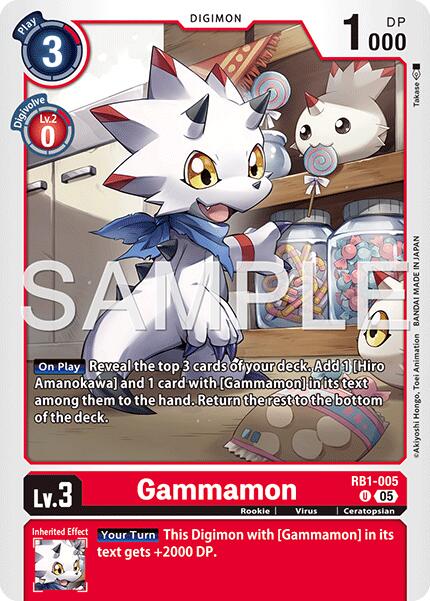 Gammamon [RB1-005] - RB1-005 (Reprint) [Advanced Booster Digimon Generation] | Anubis Games and Hobby
