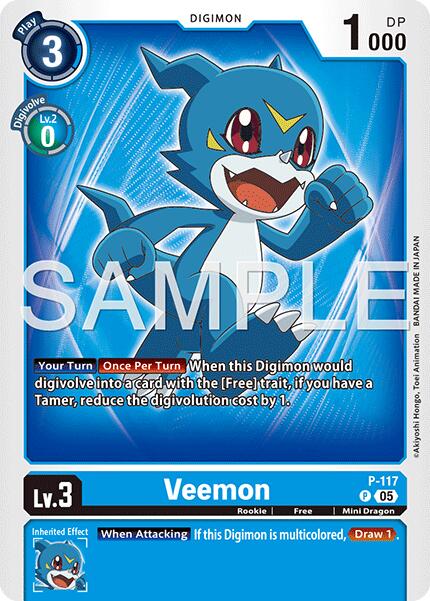 Veemon [P-117] - P-117 (Reprint) [Advanced Booster Digimon Generation] | Anubis Games and Hobby