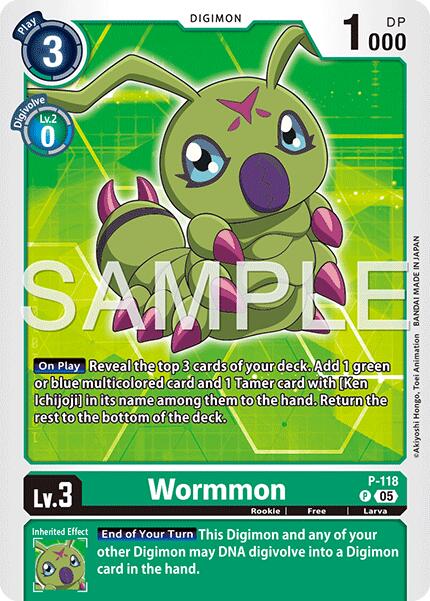 Wormmon [P-118] - P-118 (Reprint) [Advanced Booster Digimon Generation] | Anubis Games and Hobby