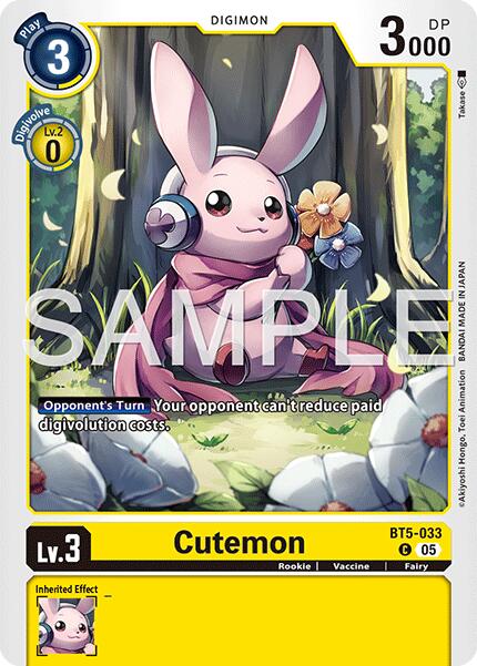 Cutemon [BT5-033] (Reprint) [Advanced Booster Digimon Generation] | Anubis Games and Hobby