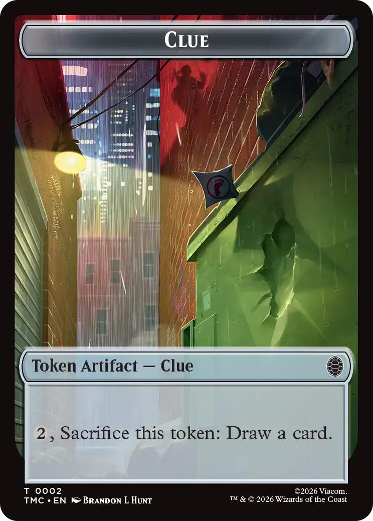 Clue // Rat Double-Sided Token [Teenage Mutant Ninja Turtles Commander Tokens] | Anubis Games and Hobby