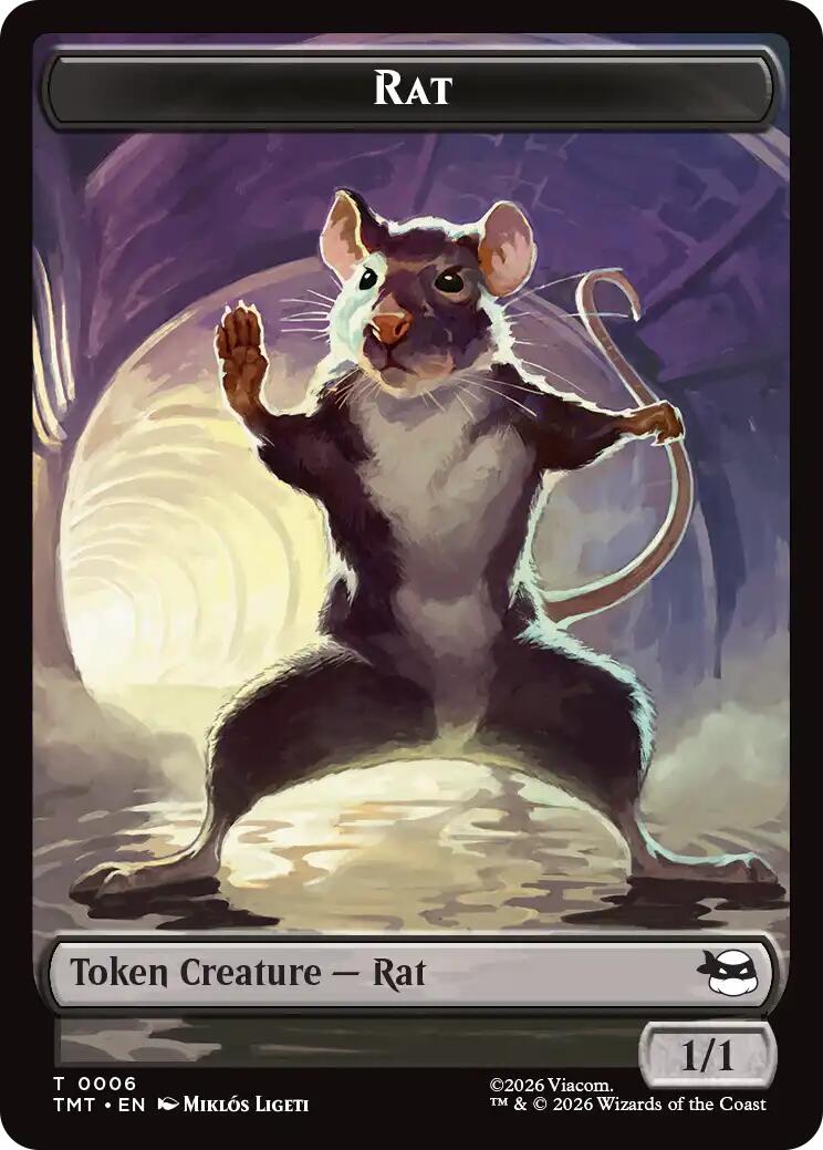 Rat // Copy Double-Sided Token [Teenage Mutant Ninja Turtles Tokens] | Anubis Games and Hobby