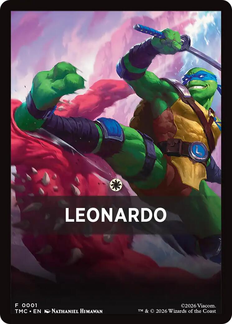 Leonardo Theme Card [Teenage Mutant Ninja Turtles Commander Tokens] | Anubis Games and Hobby