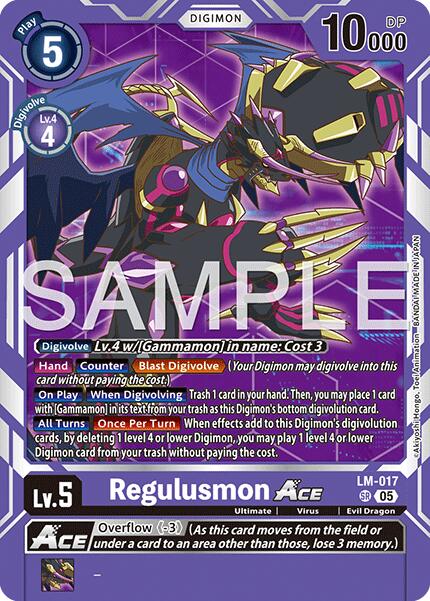 Regulusmon ACE [LM-017] (Reprint) [Advanced Booster Digimon Generation] | Anubis Games and Hobby