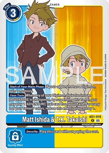 Matt Ishida & T.K. Takaishi [AD1-019] [Advanced Booster Digimon Generation] | Anubis Games and Hobby