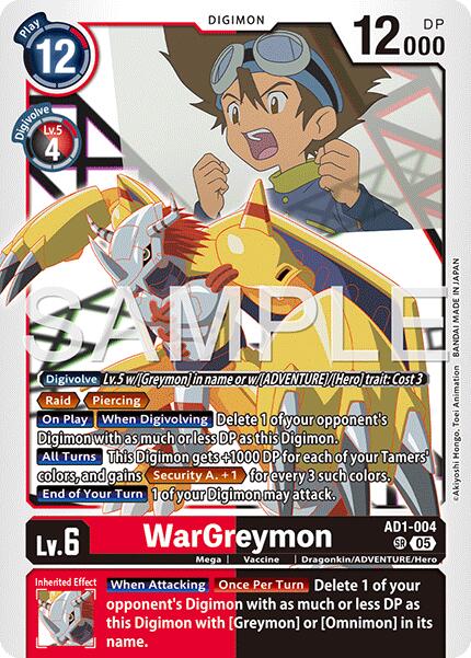 WarGreymon [AD1-004] [Advanced Booster Digimon Generation] | Anubis Games and Hobby