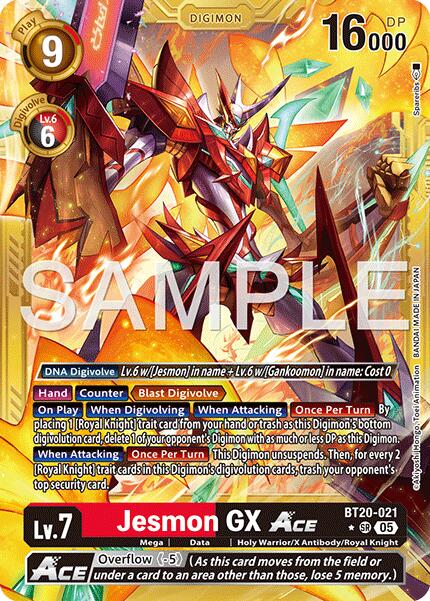Jesmon GX ACE [BT20-021] (Gold Border) [Advanced Booster Digimon Generation] | Anubis Games and Hobby
