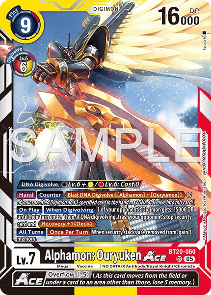 Alphamon: Ouryuken ACE [BT20-060] (Reprint) [Advanced Booster Digimon Generation] | Anubis Games and Hobby