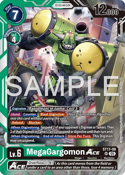 MegaGargomon ACE [ST17-08] (Reprint) [Advanced Booster Digimon Generation] | Anubis Games and Hobby