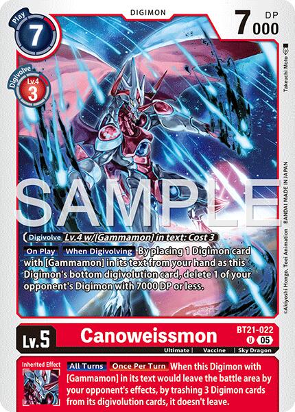 Canoweissmon [BT21-022] (Reprint) [Advanced Booster Digimon Generation] | Anubis Games and Hobby