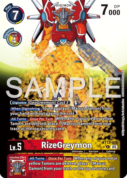 RizeGreymon [BT13-015] (Alternate Art) [Advanced Booster Digimon Generation] | Anubis Games and Hobby