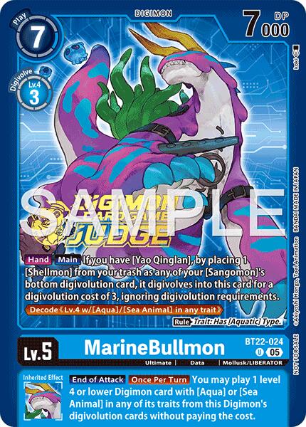 MarineBullmon [BT22-024] (Judge Pack 9) [Cyber Eden] | Anubis Games and Hobby