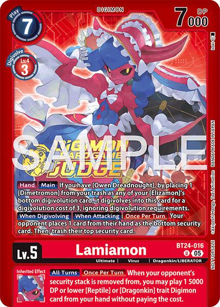 Lamiamon [BT24-016] (Judge Pack 9) [Time Stranger] | Anubis Games and Hobby