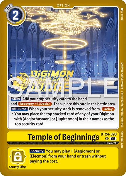 Temple of Beginnings [BT24-093] (Judge Pack 9) [Time Stranger] | Anubis Games and Hobby