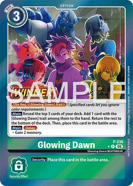 Glowing Dawn [P-236] (Store Tournament 2026 Vol. 2 Winner Pack) [Promotional Cards] | Anubis Games and Hobby