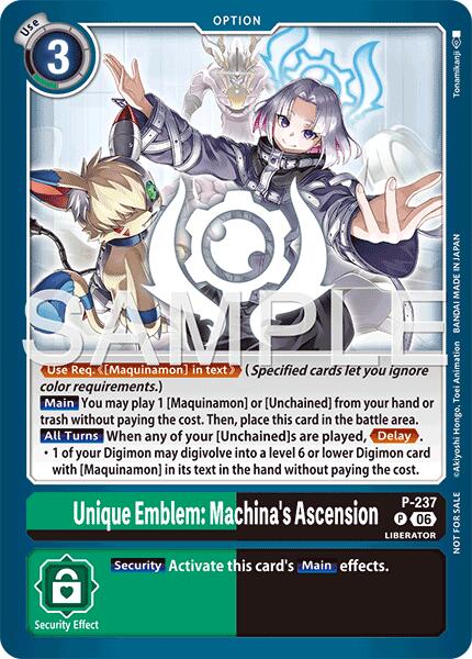 Unique Emblem: Machina's Ascension [P-237] (Store Tournament 2026 Vol. 2 Participation Pack) [Promotional Cards] | Anubis Games and Hobby