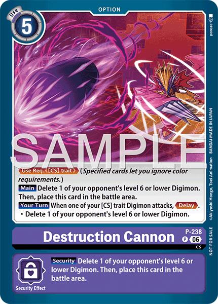 Destruction Cannon [P-238] (Store Tournament 2026 Vol. 2 Participation Pack) [Promotional Cards] | Anubis Games and Hobby