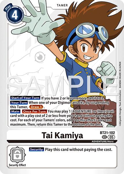 Tai Kamiya [BT21-102] (Reprint) [Advanced Booster Digimon Generation] | Anubis Games and Hobby
