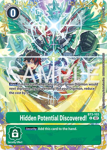 Hidden Potential Discovered! [BT3-103] (Alternate Art) [Dual Revolution] | Anubis Games and Hobby
