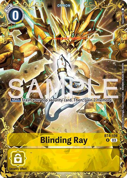 Blinding Ray [BT4-104] (Alternate Art) [Dual Revolution] | Anubis Games and Hobby
