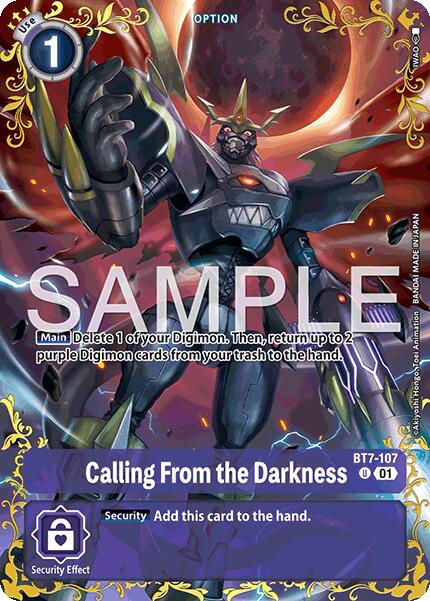 Calling From the Darkness [BT7-107] (Alternate Art) [Dual Revolution] | Anubis Games and Hobby