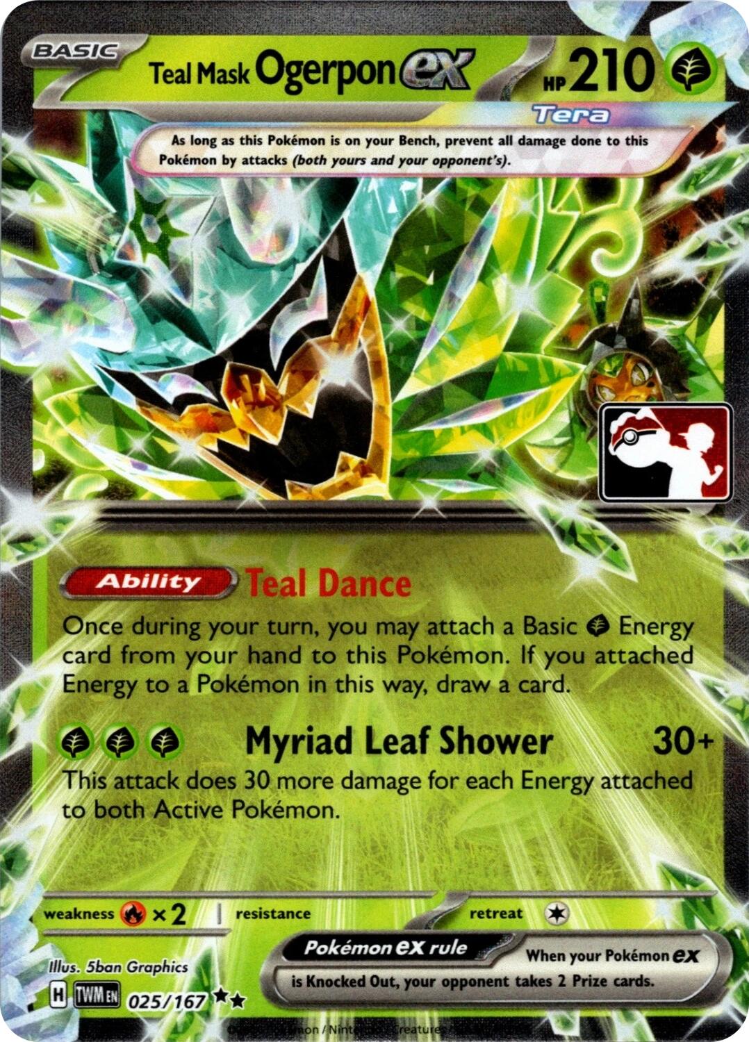 Teal Mask Ogerpon ex (025/167) (Prize Pack Series 7) [Prize Pack Series Seven] | Anubis Games and Hobby