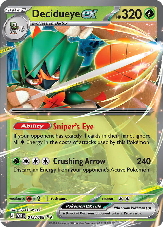 Decidueye ex (012/088) [Mega Evolution: Perfect Order] | Anubis Games and Hobby