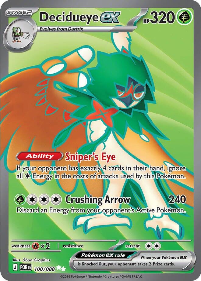 Decidueye ex (100/088) [Mega Evolution: Perfect Order] | Anubis Games and Hobby