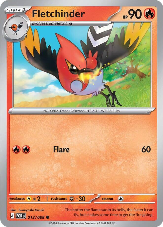 Fletchinder (013/088) [Mega Evolution: Perfect Order] | Anubis Games and Hobby
