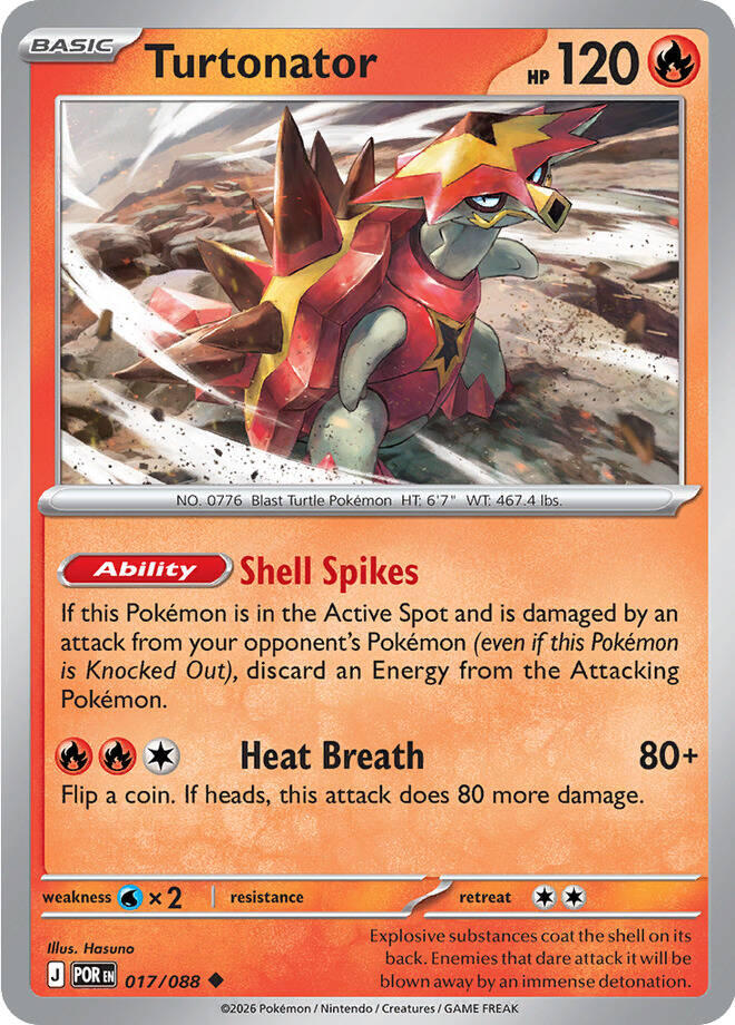 Turtonator (017/088) [Mega Evolution: Perfect Order] | Anubis Games and Hobby