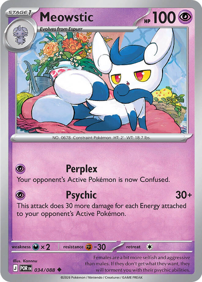 Meowstic (034/088) [Mega Evolution: Perfect Order] | Anubis Games and Hobby