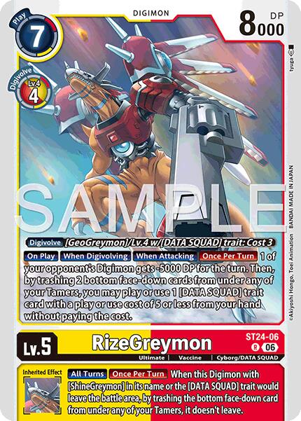 RizeGreymon [ST24-06] [Starter Deck: Data Squad] | Anubis Games and Hobby
