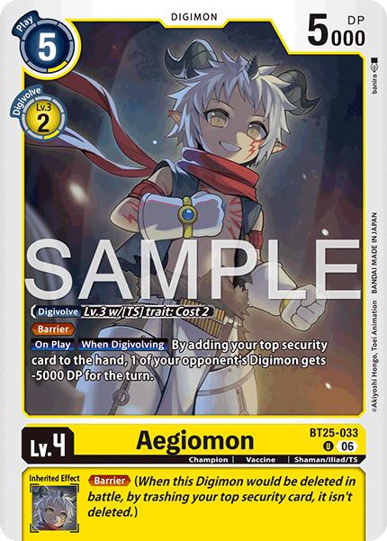 Aegiomon [BT25-033] [Dual Revolution] | Anubis Games and Hobby