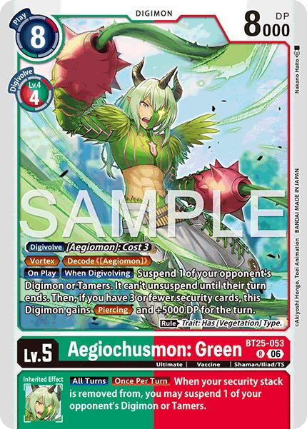 Aegiochusmon: Green [BT25-053] [Dual Revolution] | Anubis Games and Hobby
