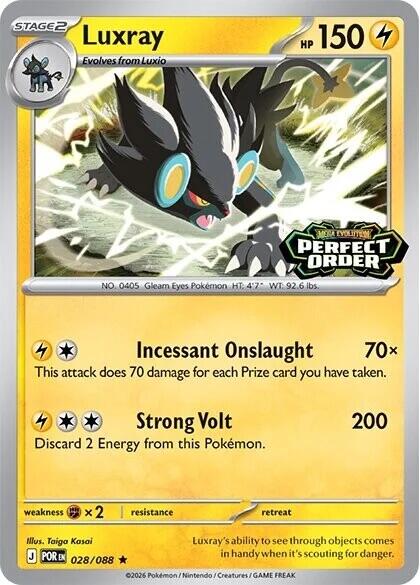 Luxray (028/088) (Perfect Order Stamped) [Miscellaneous Cards] | Anubis Games and Hobby
