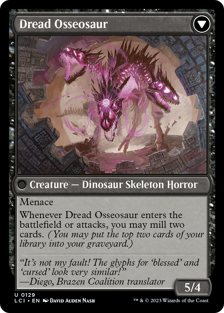 Visage of Dread // Dread Osseosaur [The Lost Caverns of Ixalan] | Anubis Games and Hobby