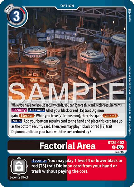 Factorial Area [BT25-102] [Dual Revolution] | Anubis Games and Hobby