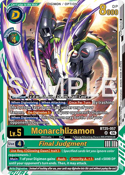 Monarchlizamon // Final Judgement [BT25-057] [Dual Revolution] | Anubis Games and Hobby