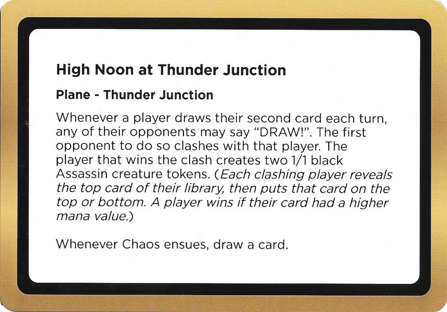 High Noon at Thunder Junction (Black Lotus Unknown Planechase) [Oversize Cards] | Anubis Games and Hobby