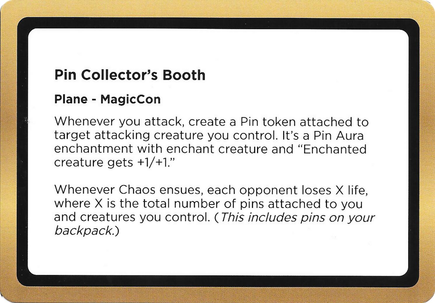 Pin Collector's Booth (Black Lotus Unknown Planechase) [Oversize Cards] | Anubis Games and Hobby