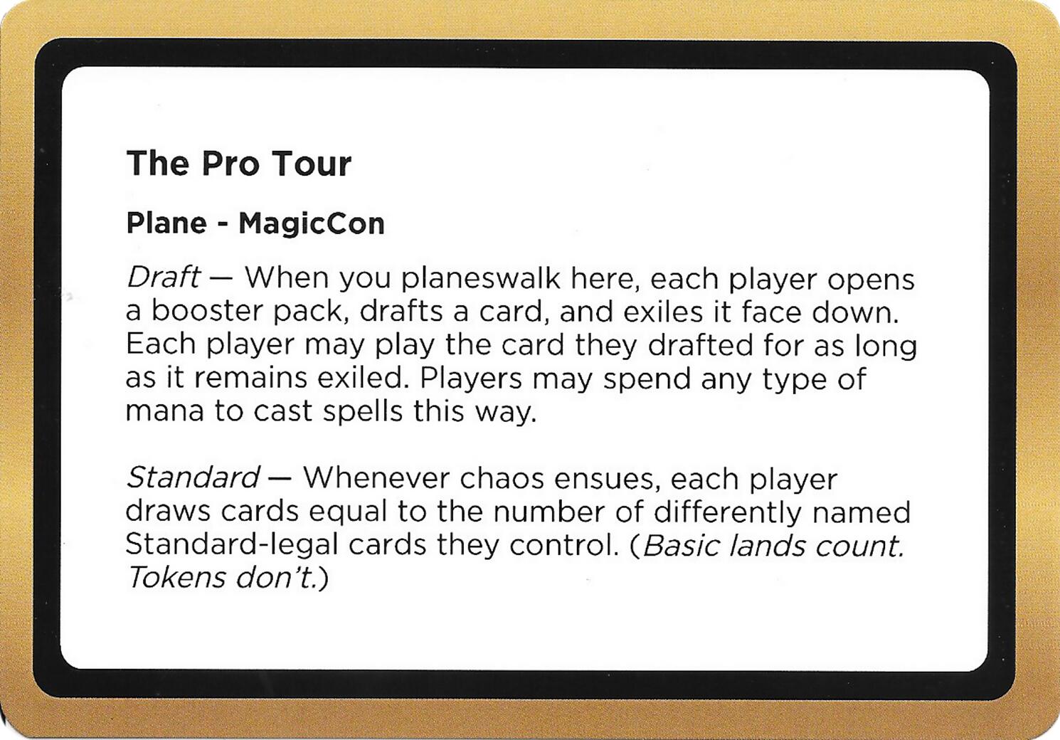The Pro Tour (Black Lotus Unknown Planechase) [Oversize Cards] | Anubis Games and Hobby