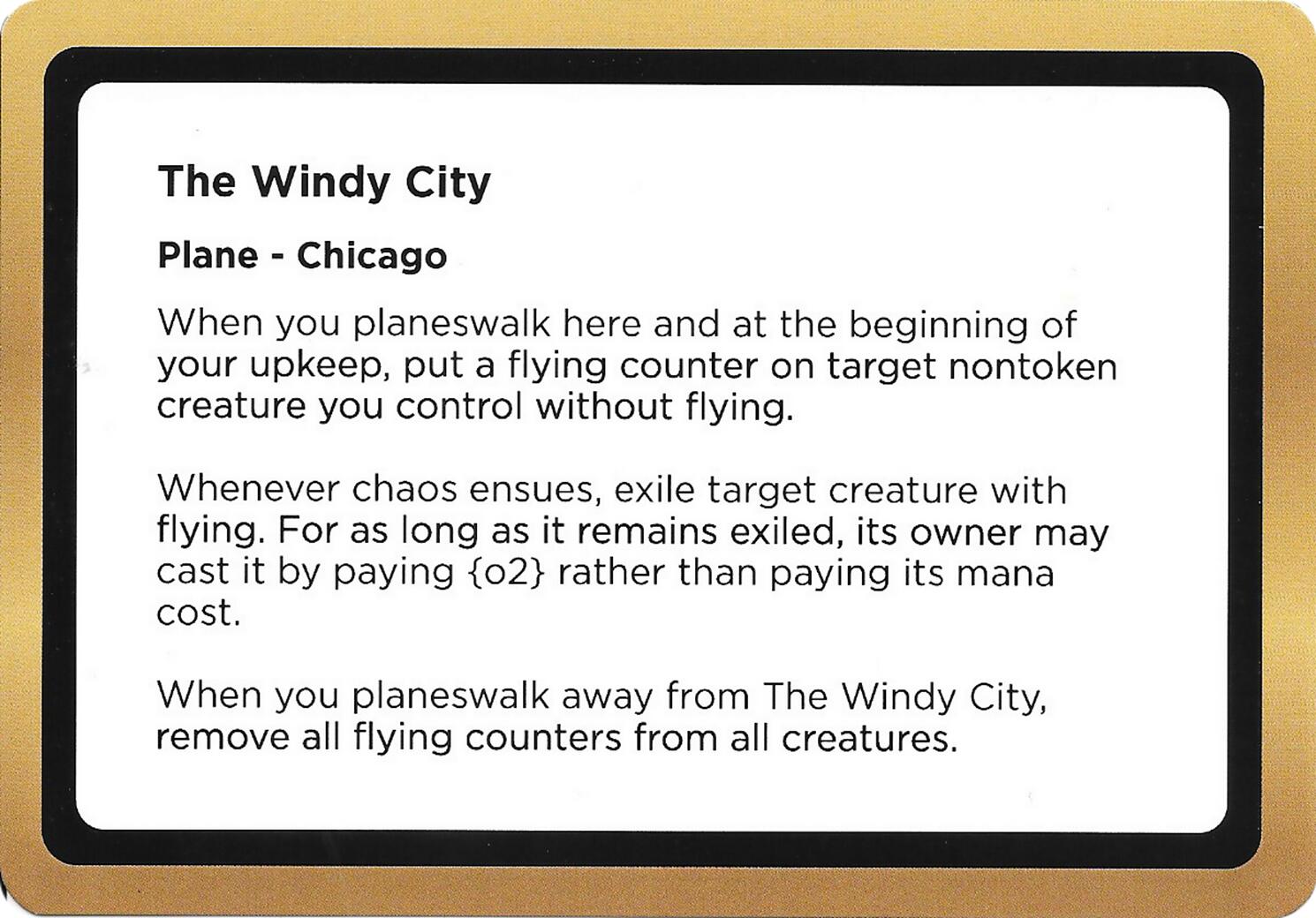 The Windy City (Black Lotus Unknown Planechase) [Oversize Cards] | Anubis Games and Hobby