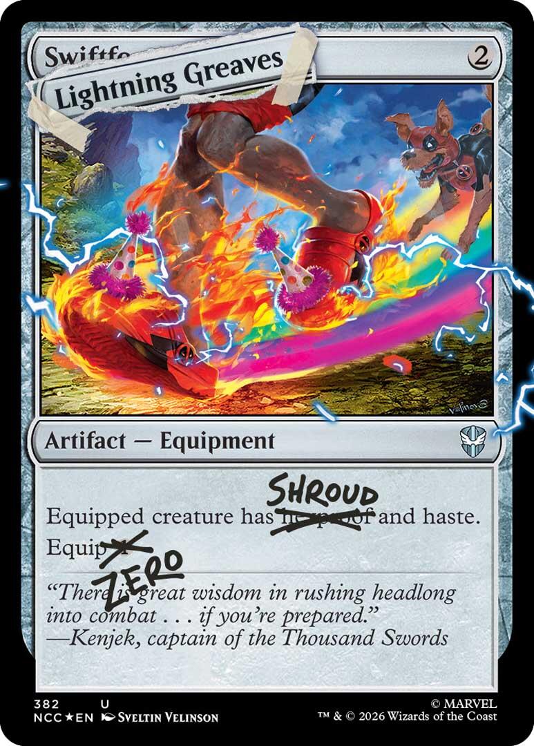 Lightning Greaves (382) (Pool Party Foil) [Secret Lair Drop Series] | Anubis Games and Hobby