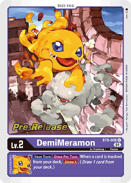 DemiMeramon [BT8-006] [New Awakening Pre-Release Cards] | Anubis Games and Hobby